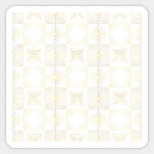 Art Deco golden square pattern Sticker